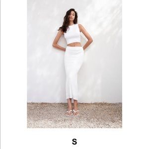Zara white crop top